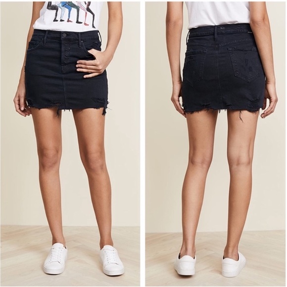 MOTHER Dresses & Skirts - MOTHER The Vagabond Mini Fray Denim Skirt - 27